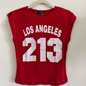 Eye Candy Vibrant Red Graphic Tee